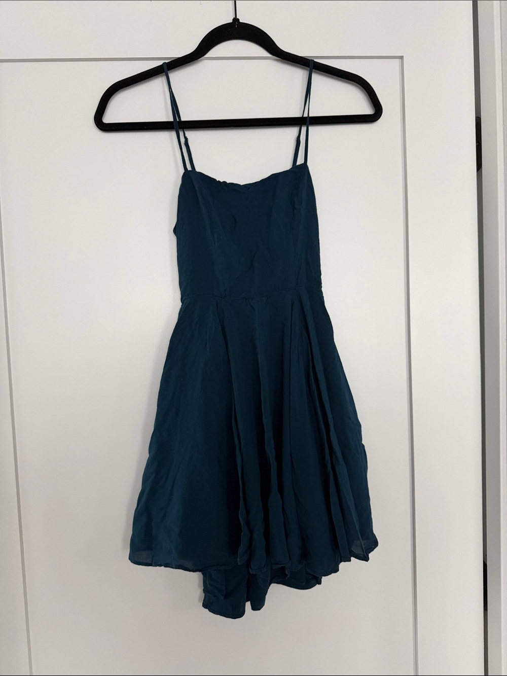 silence + noise Teal Spaghetti-Strap Mini Dress